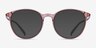 Macaron Clear Pink PlasticEyeglass Frames from EyeBuyDirect, with Tinted Lenses