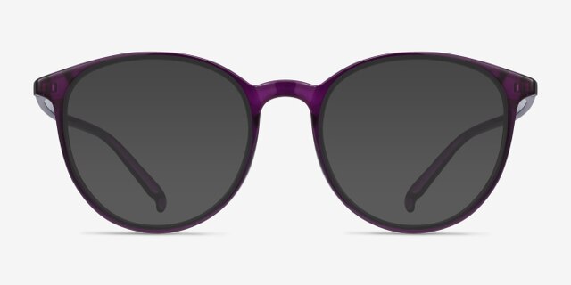 Macaron Purple PlasticEyeglass Frames from EyeBuyDirect, with Tinted Lenses