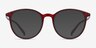 Macaron Burgundy PlasticEyeglass Frames from EyeBuyDirect, with Tinted Lenses