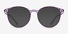 Macaron Clear Purple PlasticEyeglass Frames from EyeBuyDirect, with Tinted Lenses
