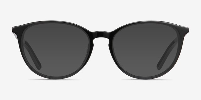 Messenger Black AcetateEyeglass Frames from EyeBuyDirect, with Tinted Lenses