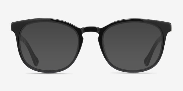 Keen Black AcetateEyeglass Frames from EyeBuyDirect, with Tinted Lenses