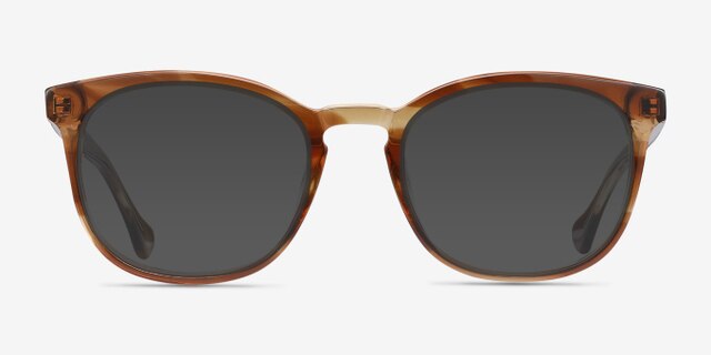 Keen Brown AcetateEyeglass Frames from EyeBuyDirect, with Tinted Lenses