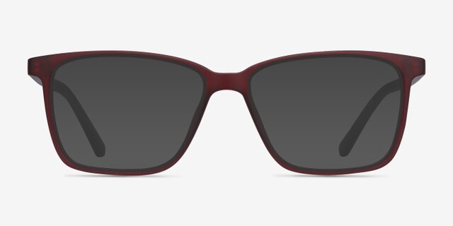 Alaska Red PlasticEyeglass Frames from EyeBuyDirect, with Tinted Lenses