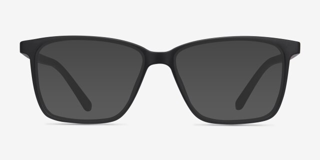 Alaska Black PlasticEyeglass Frames from EyeBuyDirect, with Tinted Lenses