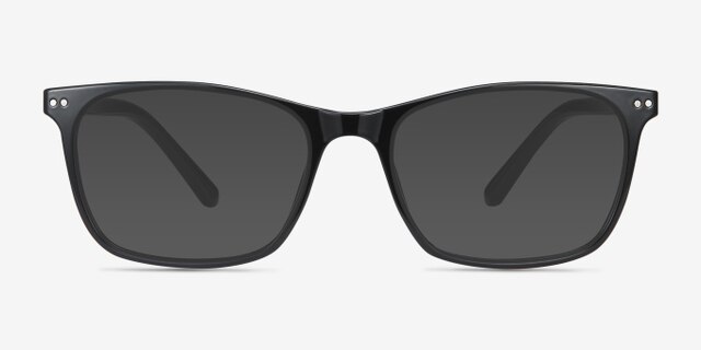 Arctic Black PlasticEyeglass Frames from EyeBuyDirect, with Tinted Lenses