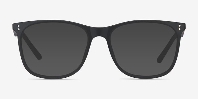 Mystery Black PlasticEyeglass Frames from EyeBuyDirect, with Tinted Lenses