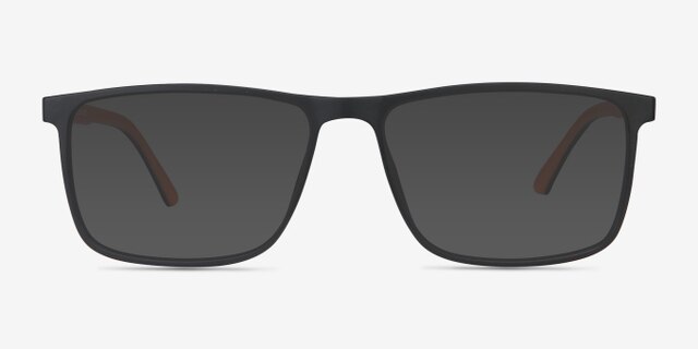 Holmes Noir PlastiqueMontures de lunettes de vue d'EyeBuyDirect, Avec des Verres Teintés