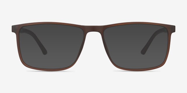 Holmes Brown PlasticEyeglass Frames from EyeBuyDirect, with Tinted Lenses