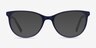 Sphinx Blue Striped AcetateEyeglass Frames from EyeBuyDirect, with Tinted Lenses
