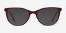 Sphinx Red Striped AcetateEyeglass Frames from EyeBuyDirect, with Tinted Lenses