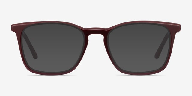 Phoenix Burgundy AcetateEyeglass Frames from EyeBuyDirect, with Tinted Lenses