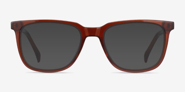 Girona Brown AcetateEyeglass Frames from EyeBuyDirect, with Tinted Lenses