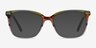 North Green Striped AcetateEyeglass Frames from EyeBuyDirect, with Tinted Lenses