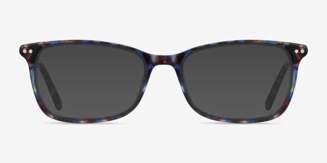Alette Blue Floral AcetateEyeglass Frames from EyeBuyDirect, with Tinted Lenses