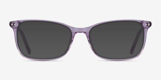 Alette Clear Purple AcétateMontures de lunettes de vue d'EyeBuyDirect, Avec des Verres Teintés
