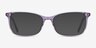 Alette Clear Purple AcétateMontures de lunettes de vue d'EyeBuyDirect, Avec des Verres Teintés