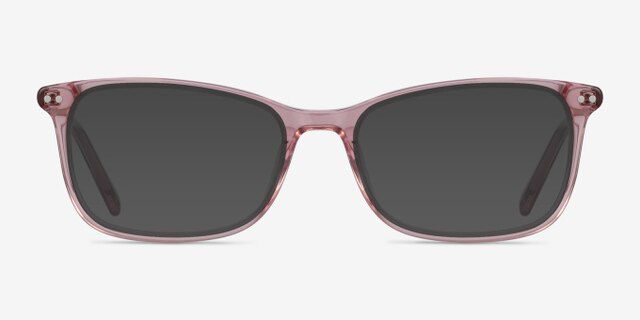 Alette Clear Pink AcetateEyeglass Frames from EyeBuyDirect, with Tinted Lenses