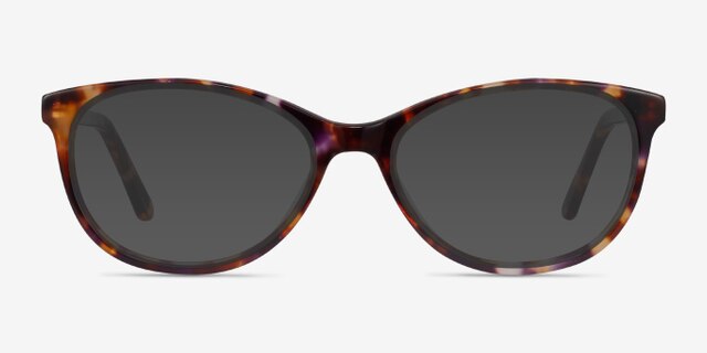 Depth Brown Floral AcetateEyeglass Frames from EyeBuyDirect, with Tinted Lenses