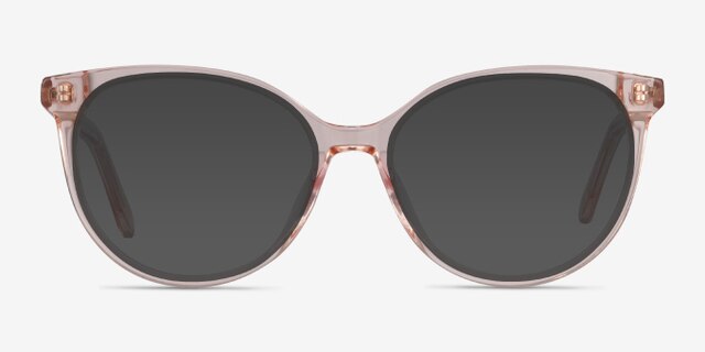 Nala Clear Pink AcetateEyeglass Frames from EyeBuyDirect, with Tinted Lenses