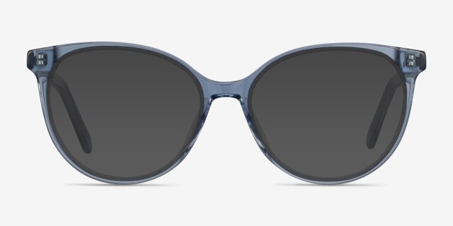 Nala Clear Blue AcetateEyeglass Frames from EyeBuyDirect, with Tinted Lenses