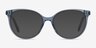 Nala Clear Blue AcetateEyeglass Frames from EyeBuyDirect, with Tinted Lenses
