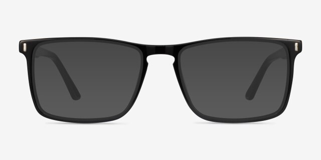 Arise Black AcetateEyeglass Frames from EyeBuyDirect, with Tinted Lenses