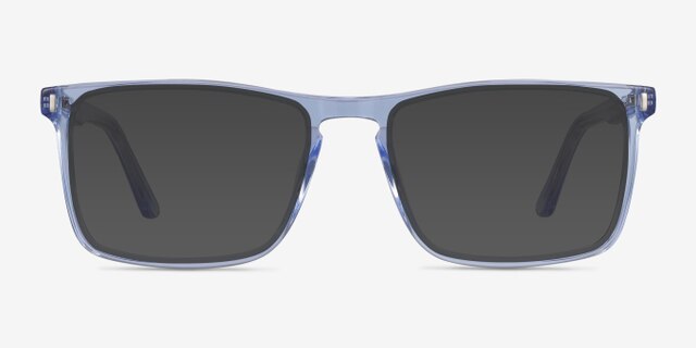 Arise Blue AcetateEyeglass Frames from EyeBuyDirect, with Tinted Lenses
