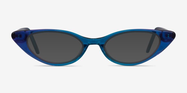 Hush Blue AcetateEyeglass Frames from EyeBuyDirect, with Tinted Lenses
