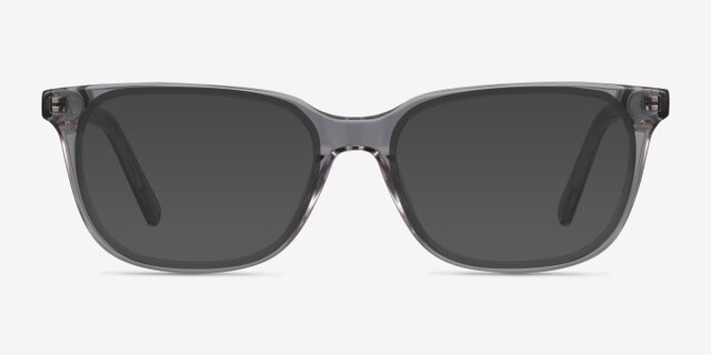 Peruse Clear Gray AcetateEyeglass Frames from EyeBuyDirect, with Tinted Lenses