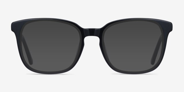 Tower Black AcetateEyeglass Frames from EyeBuyDirect, with Tinted Lenses