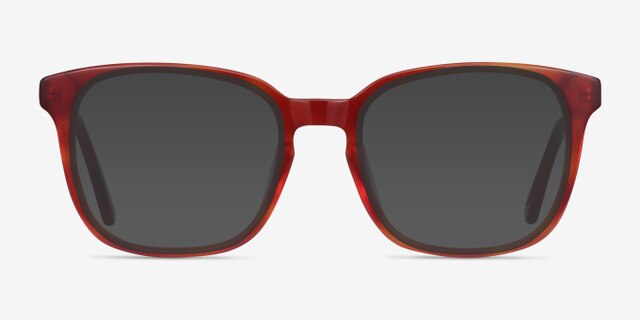Tower Blood Orange AcetateEyeglass Frames from EyeBuyDirect, with Tinted Lenses
