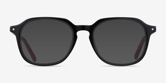 Atlantic Black AcetateEyeglass Frames from EyeBuyDirect, with Tinted Lenses