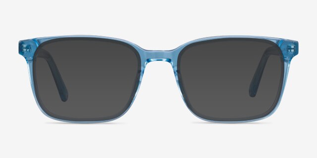 Charlie Blue AcetateEyeglass Frames from EyeBuyDirect, with Tinted Lenses