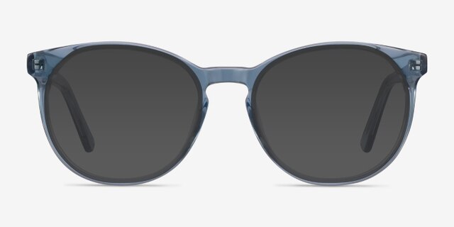 Dulce Blue AcetateEyeglass Frames from EyeBuyDirect, with Tinted Lenses
