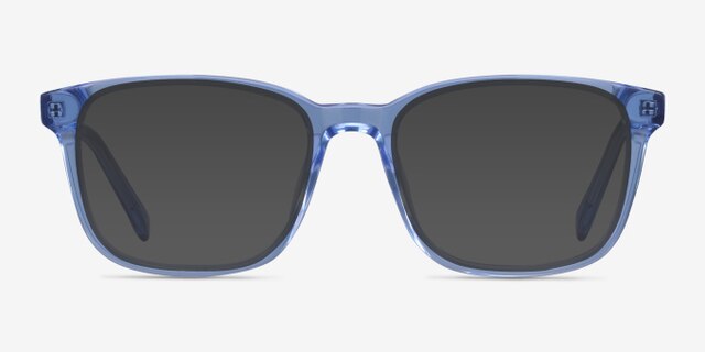 Longway Blue AcetateEyeglass Frames from EyeBuyDirect, with Tinted Lenses