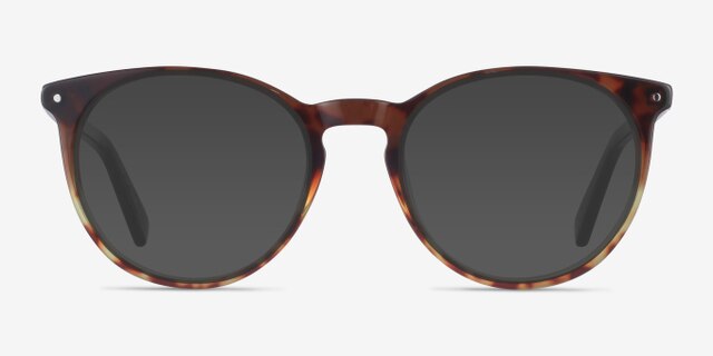Fleury Brown Floral AcétateMontures de lunettes de vue d'EyeBuyDirect, Avec des Verres Teintés