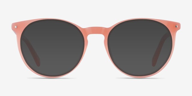 Fleury Pink Orange AcetateEyeglass Frames from EyeBuyDirect, with Tinted Lenses