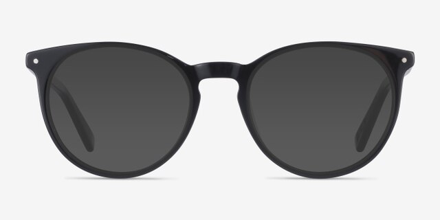 Fleury Black AcetateEyeglass Frames from EyeBuyDirect, with Tinted Lenses