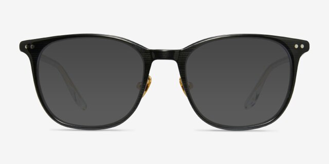 Follow Black Golden AcétateMontures de lunettes de vue d'EyeBuyDirect, Avec des Verres Teintés