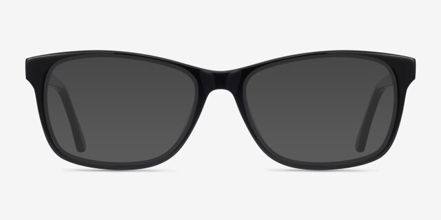 Annett Black AcetateEyeglass Frames from EyeBuyDirect, with Tinted Lenses
