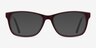 Annett Burgundy AcétateMontures de lunettes de vue d'EyeBuyDirect, Avec des Verres Teintés