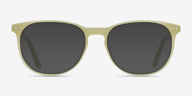Cherbourg Lime Green AcétateMontures de lunettes de vue d'EyeBuyDirect, Avec des Verres Teintés