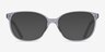 Thelma Clear AcetateEyeglass Frames from EyeBuyDirect, with Tinted Lenses