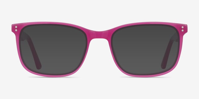 Lugano Fuchsia Pink AcetateEyeglass Frames from EyeBuyDirect, with Tinted Lenses