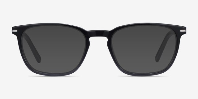 Camille Black AcetateEyeglass Frames from EyeBuyDirect, with Tinted Lenses