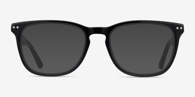 Gato Black AcetateEyeglass Frames from EyeBuyDirect, with Tinted Lenses