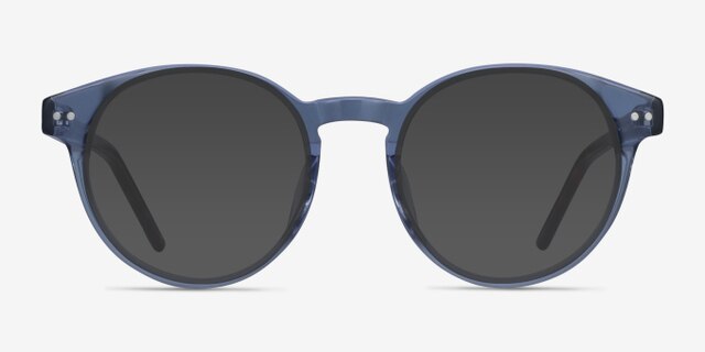 Manara Blue Gray AcetateEyeglass Frames from EyeBuyDirect, with Tinted Lenses