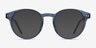 Manara Blue Gray AcetateEyeglass Frames from EyeBuyDirect, with Tinted Lenses