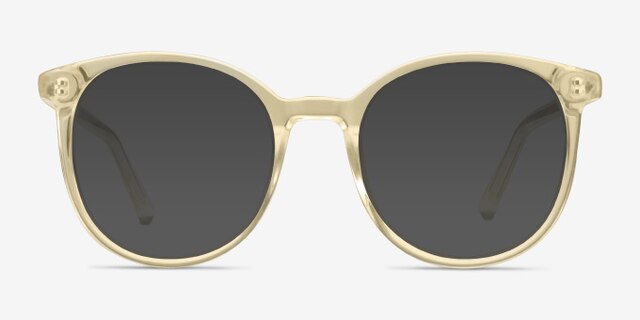 Noun Jaune AcétateMontures de lunettes de vue d'EyeBuyDirect, Avec des Verres Teintés